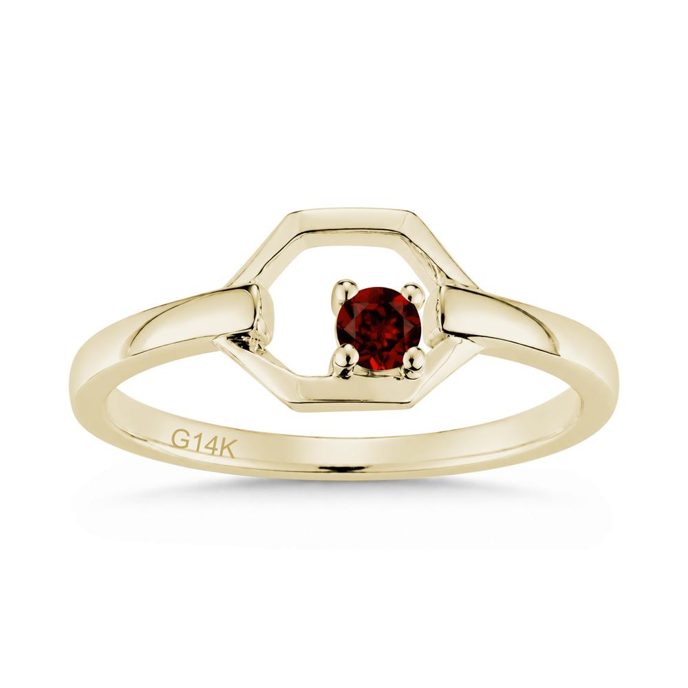 Minimalist Petite Solitaire Amethyst Ring - LUO Jewelry #gemstone_Garnet