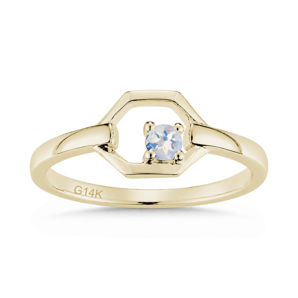 Minimalist Petite Solitaire Amethyst Ring - LUO Jewelry #gemstone_Moonstone