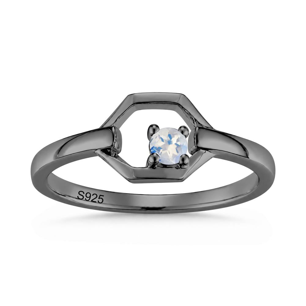 Minimalist Petite Solitaire Amethyst Ring - LUO Jewelry #gemstone_Moonstone