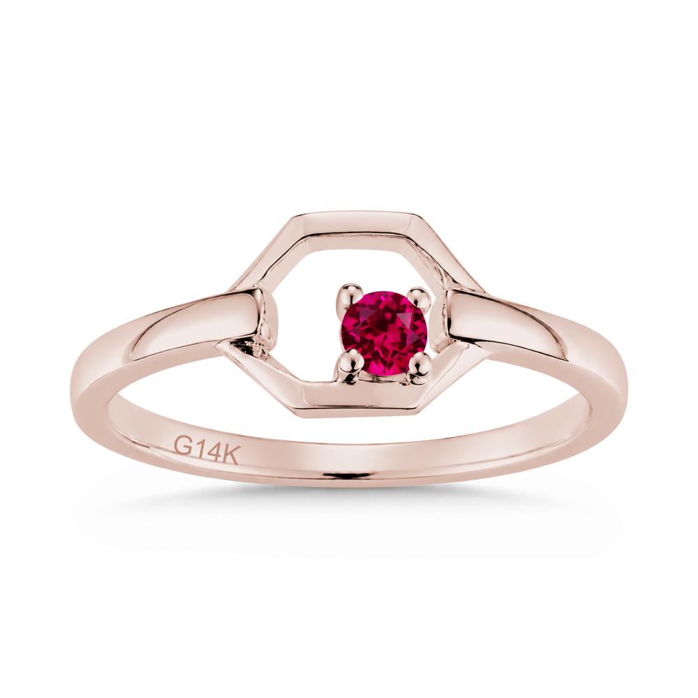 Minimalist Petite Solitaire Amethyst Ring - LUO Jewelry #gemstone_Ruby