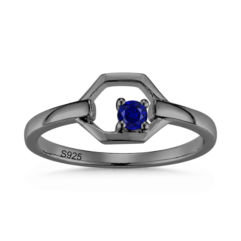 Minimalist Petite Solitaire Amethyst Ring - LUO Jewelry #gemstone_Sapphire