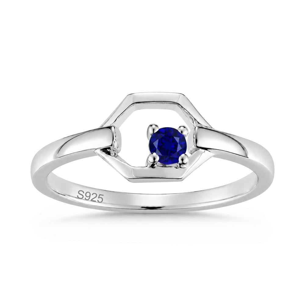 Minimalist Petite Solitaire Amethyst Ring - LUO Jewelry #gemstone_Sapphire