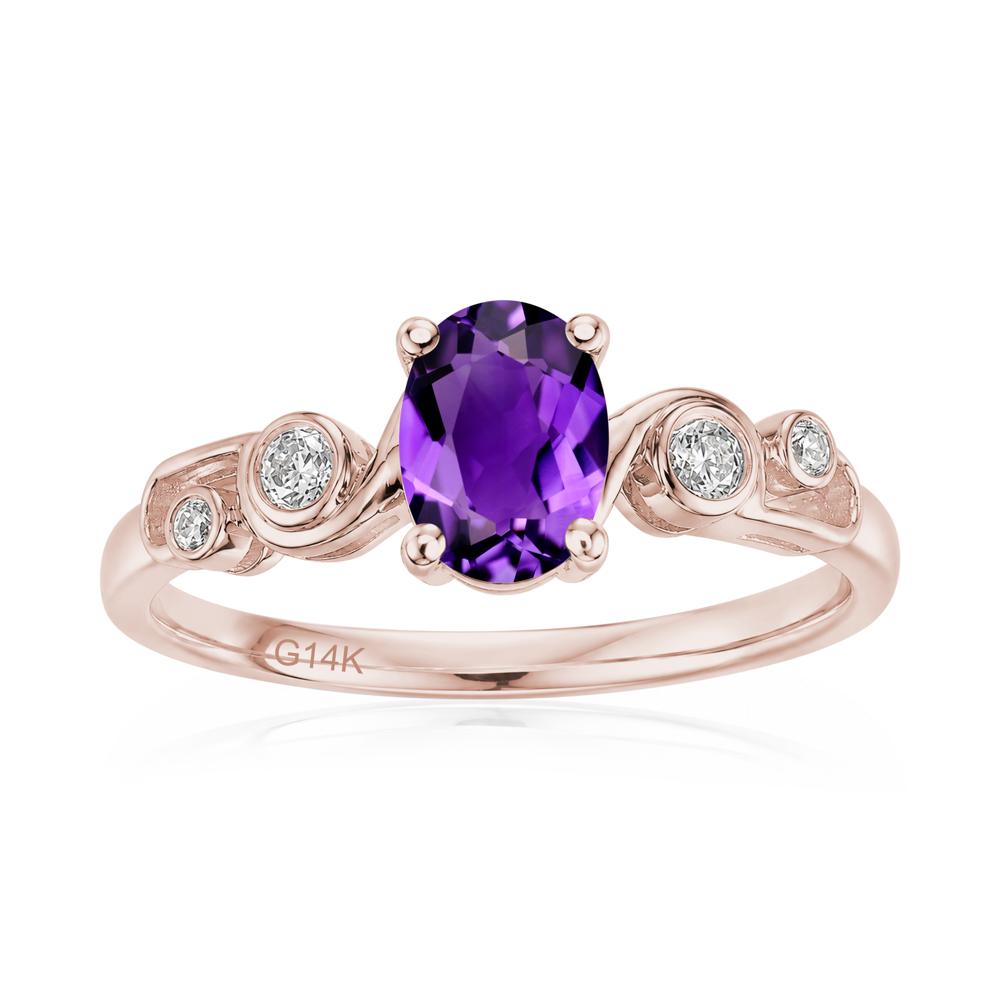 Oval Shaped London Blue Topaz Twisted Ring - LUO Jewelry #gemstone_Amethyst