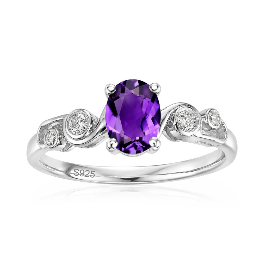 Oval Shaped London Blue Topaz Twisted Ring - LUO Jewelry #gemstone_Amethyst
