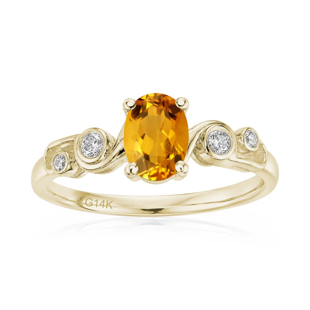 Oval Shaped London Blue Topaz Twisted Ring - LUO Jewelry #gemstone_Citrine
