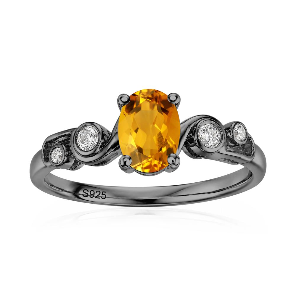 Oval Shaped London Blue Topaz Twisted Ring - LUO Jewelry #gemstone_Citrine