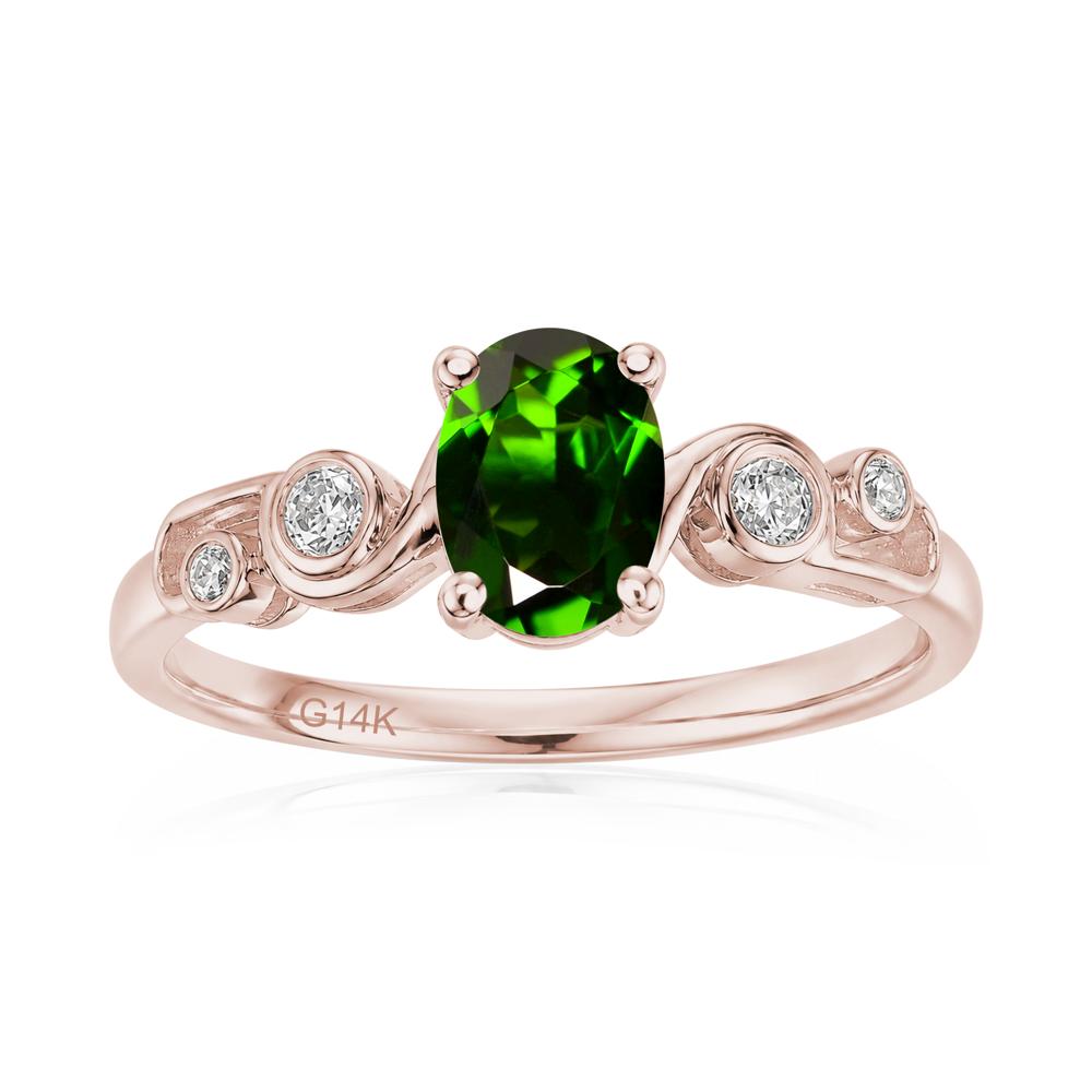 Oval Shaped London Blue Topaz Twisted Ring - LUO Jewelry #gemstone_Diopside