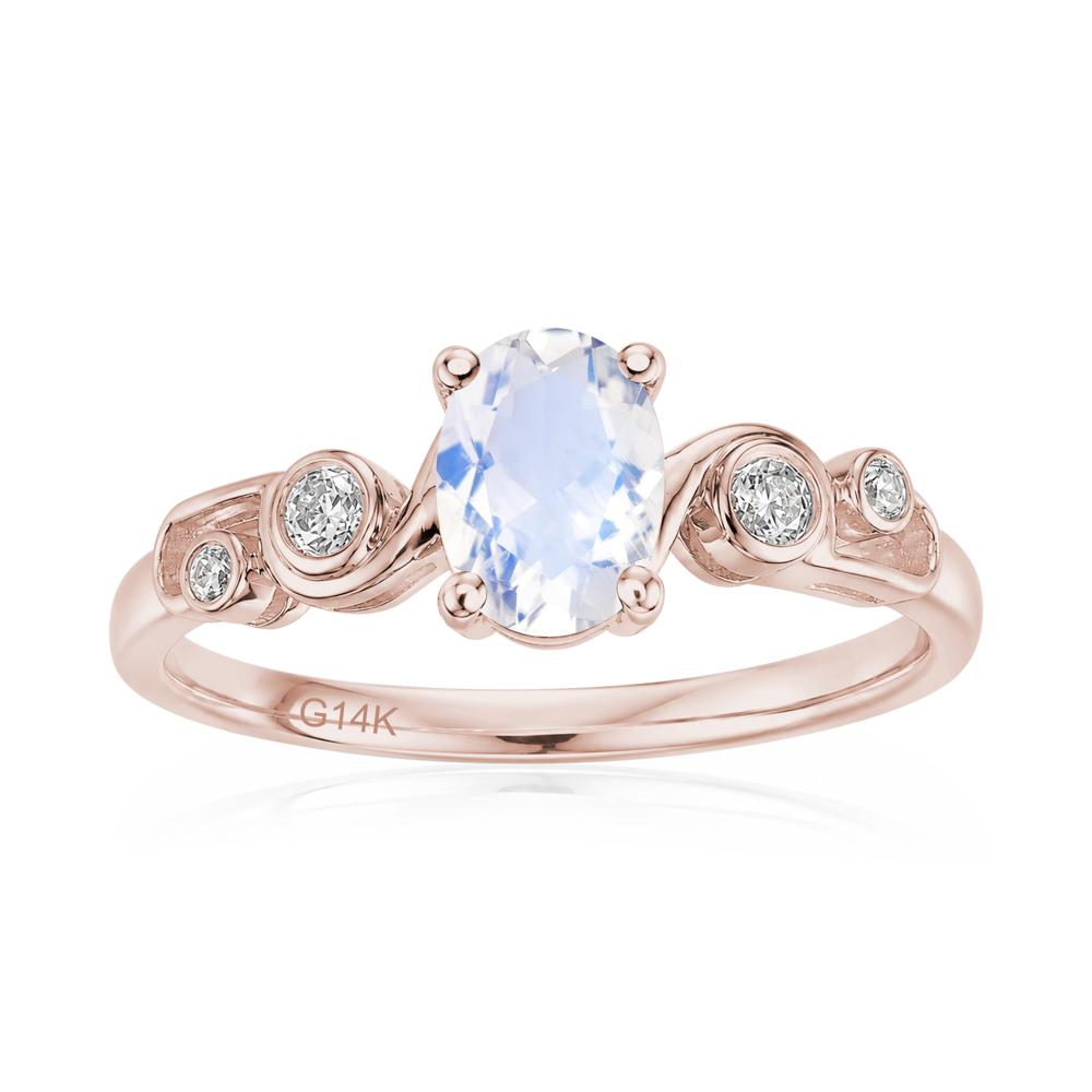 Oval Shaped London Blue Topaz Twisted Ring - LUO Jewelry #gemstone_Moonstone