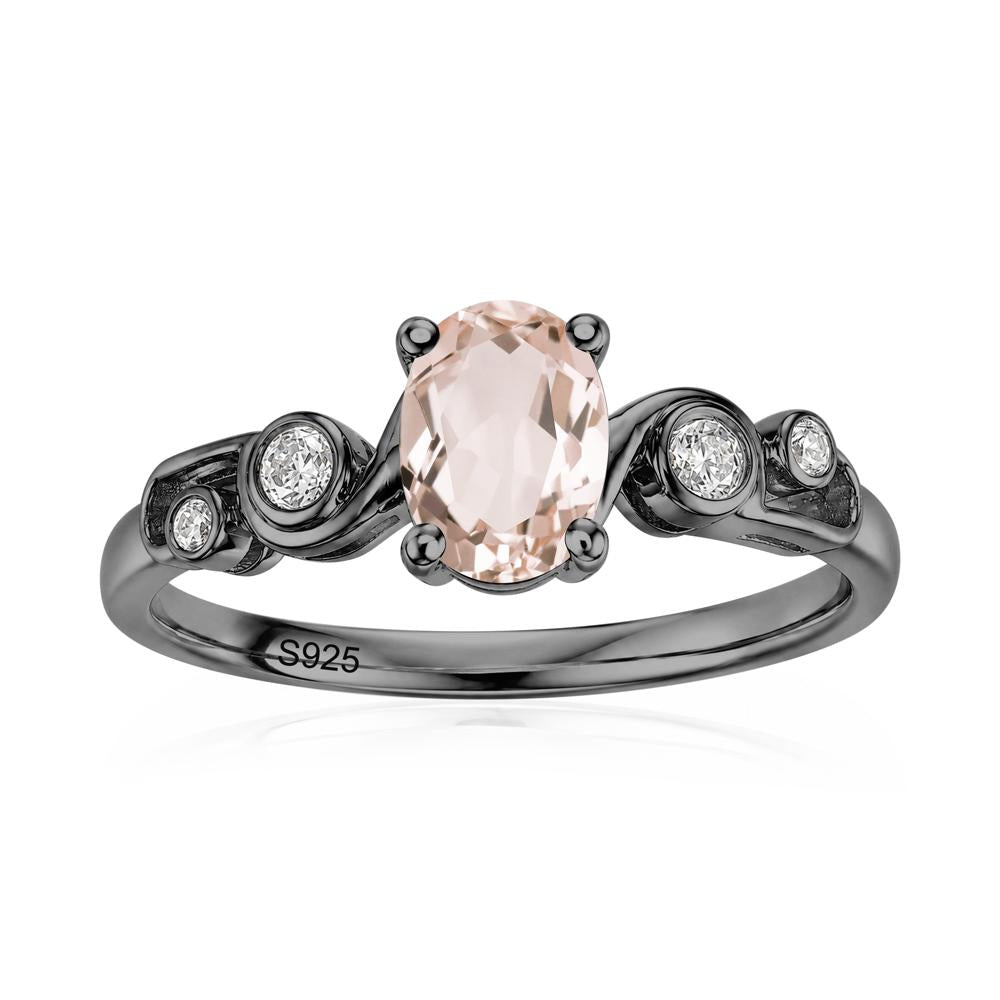 Oval Shaped London Blue Topaz Twisted Ring - LUO Jewelry #gemstone_Morganite
