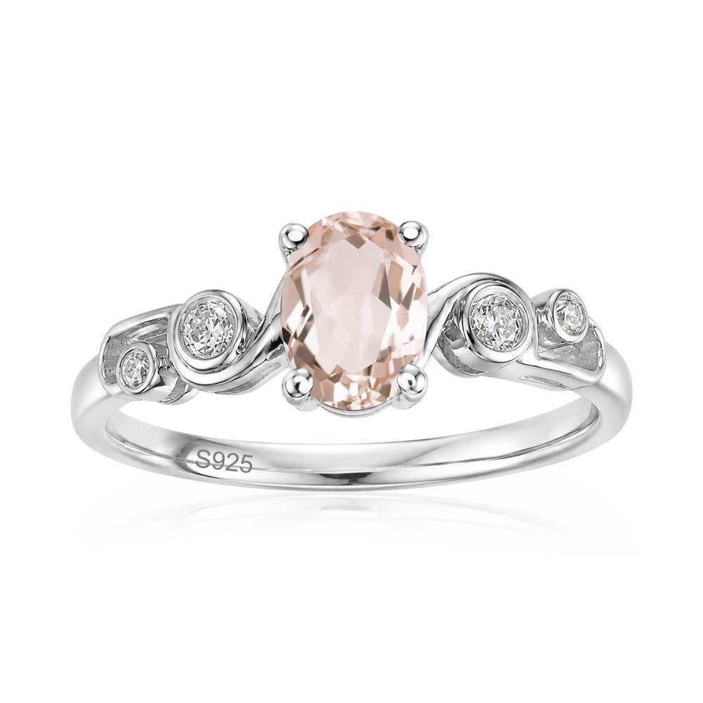 Oval Shaped London Blue Topaz Twisted Ring - LUO Jewelry #gemstone_Morganite