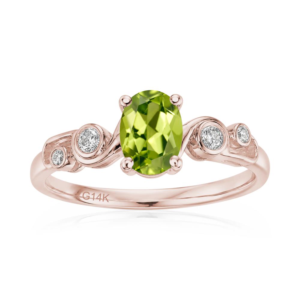 Oval Shaped London Blue Topaz Twisted Ring - LUO Jewelry #gemstone_Peridot