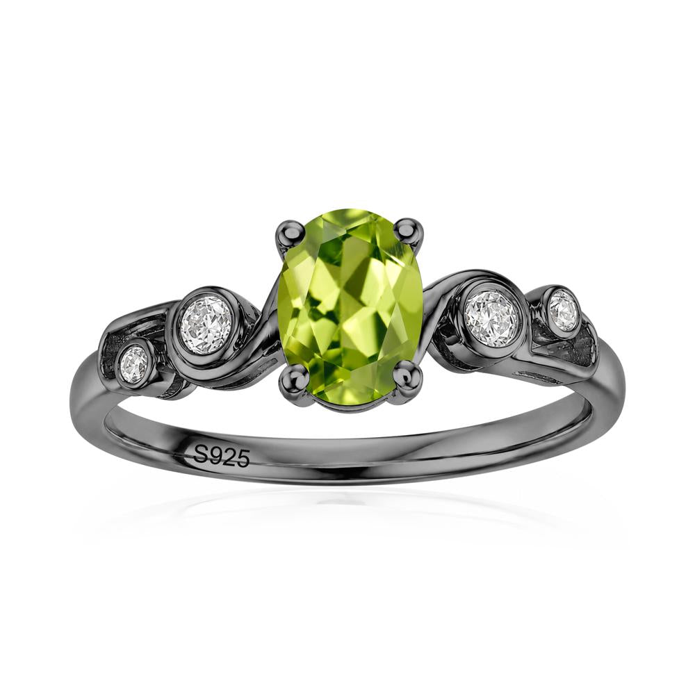 Oval Shaped London Blue Topaz Twisted Ring - LUO Jewelry #gemstone_Peridot