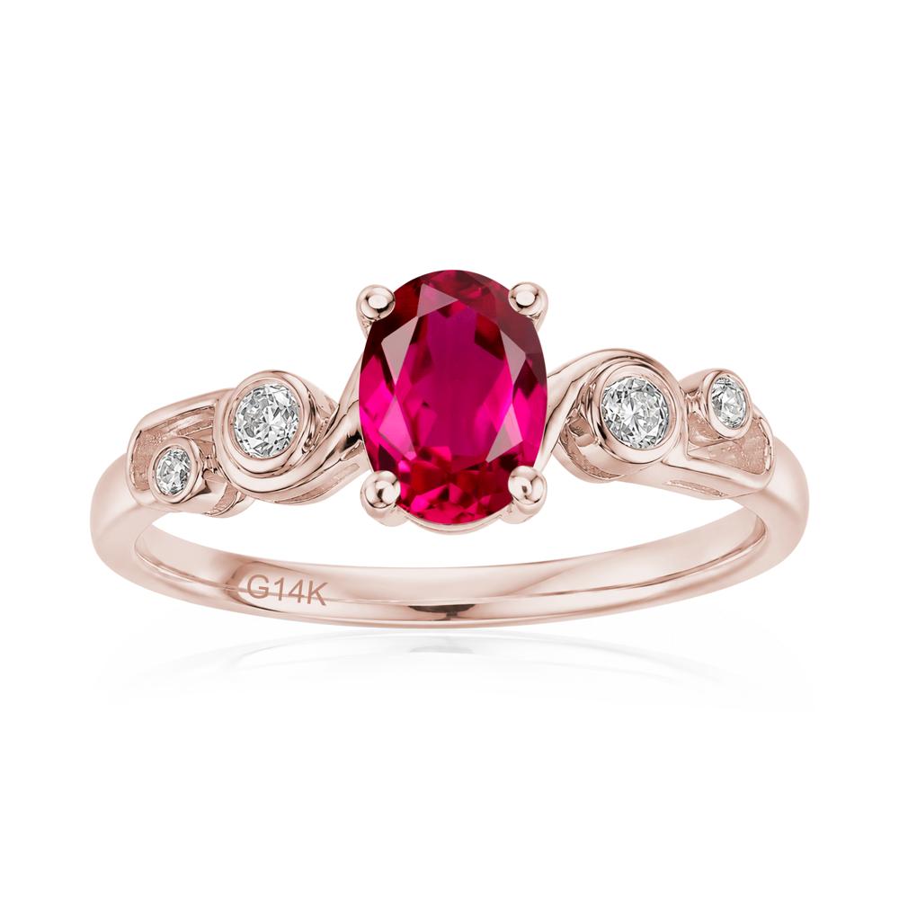 Oval Shaped London Blue Topaz Twisted Ring - LUO Jewelry #gemstone_Ruby