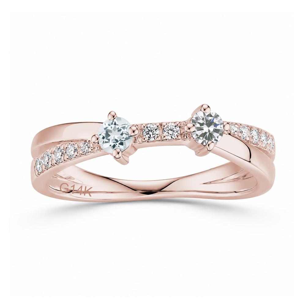 Toi Et Moi Citrine and Garnet Crossover Ring - LUO Jewelry #gemstone_Aquamarine and Cubic Zirconia