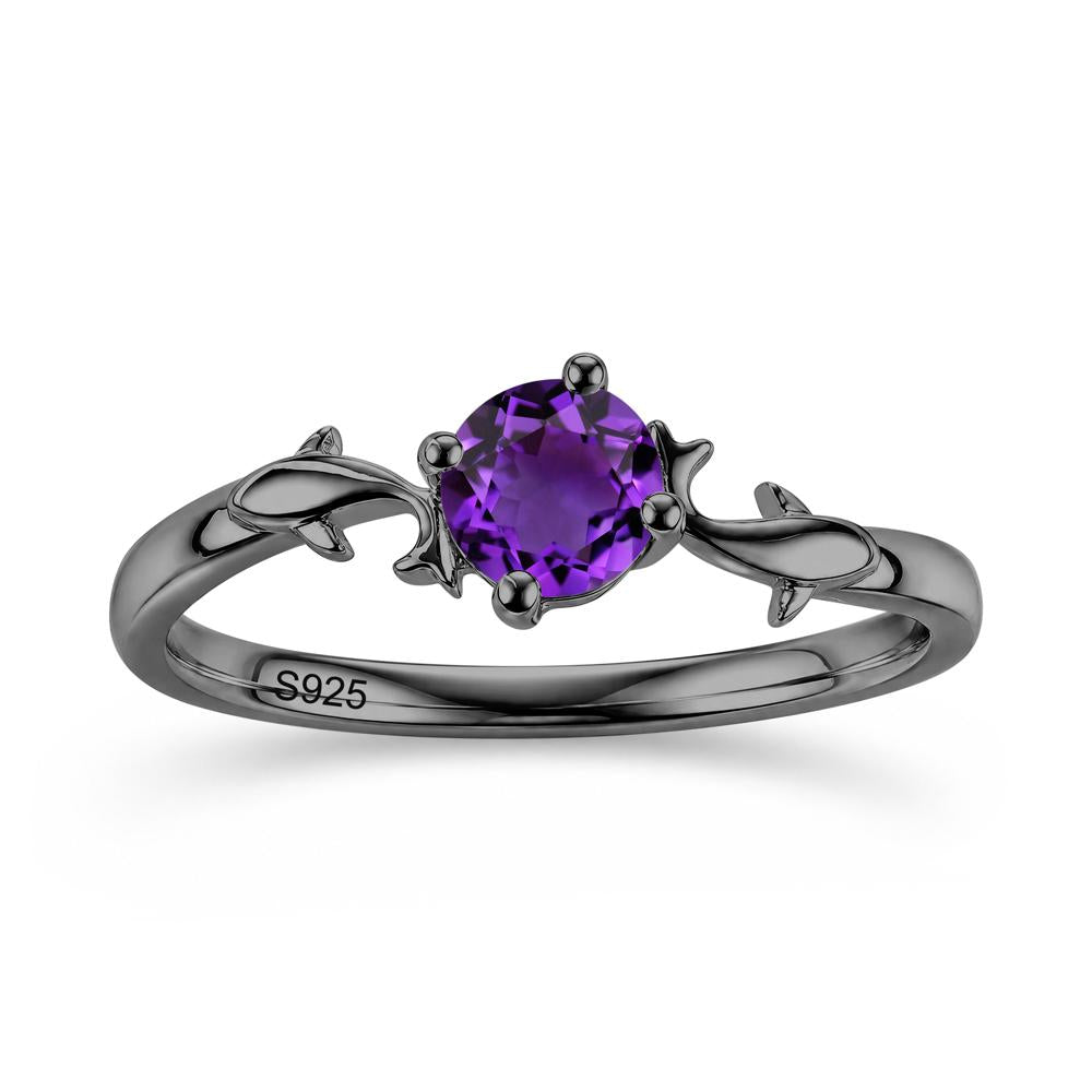 Solitaire Alexandrite Cute Fish Ring - LUO Jewelry #gemstone_Amethyst