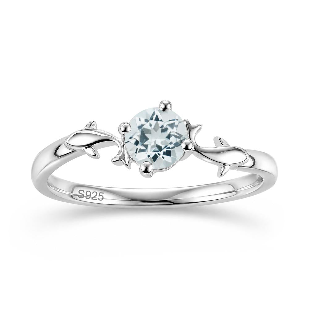 Solitaire Alexandrite Cute Fish Ring - LUO Jewelry #gemstone_Aquamarine