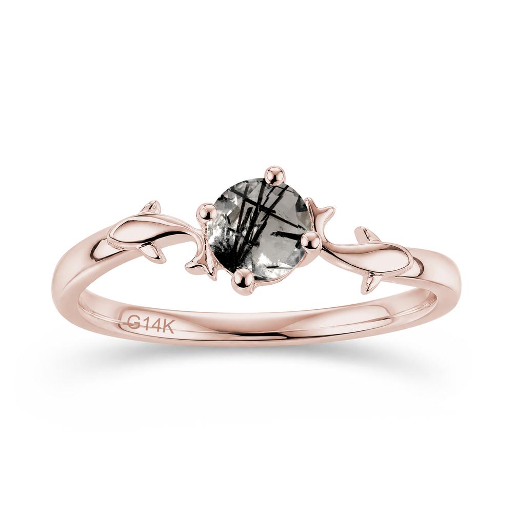Solitaire Alexandrite Cute Fish Ring - LUO Jewelry #gemstone_Black Rutilated Quartz