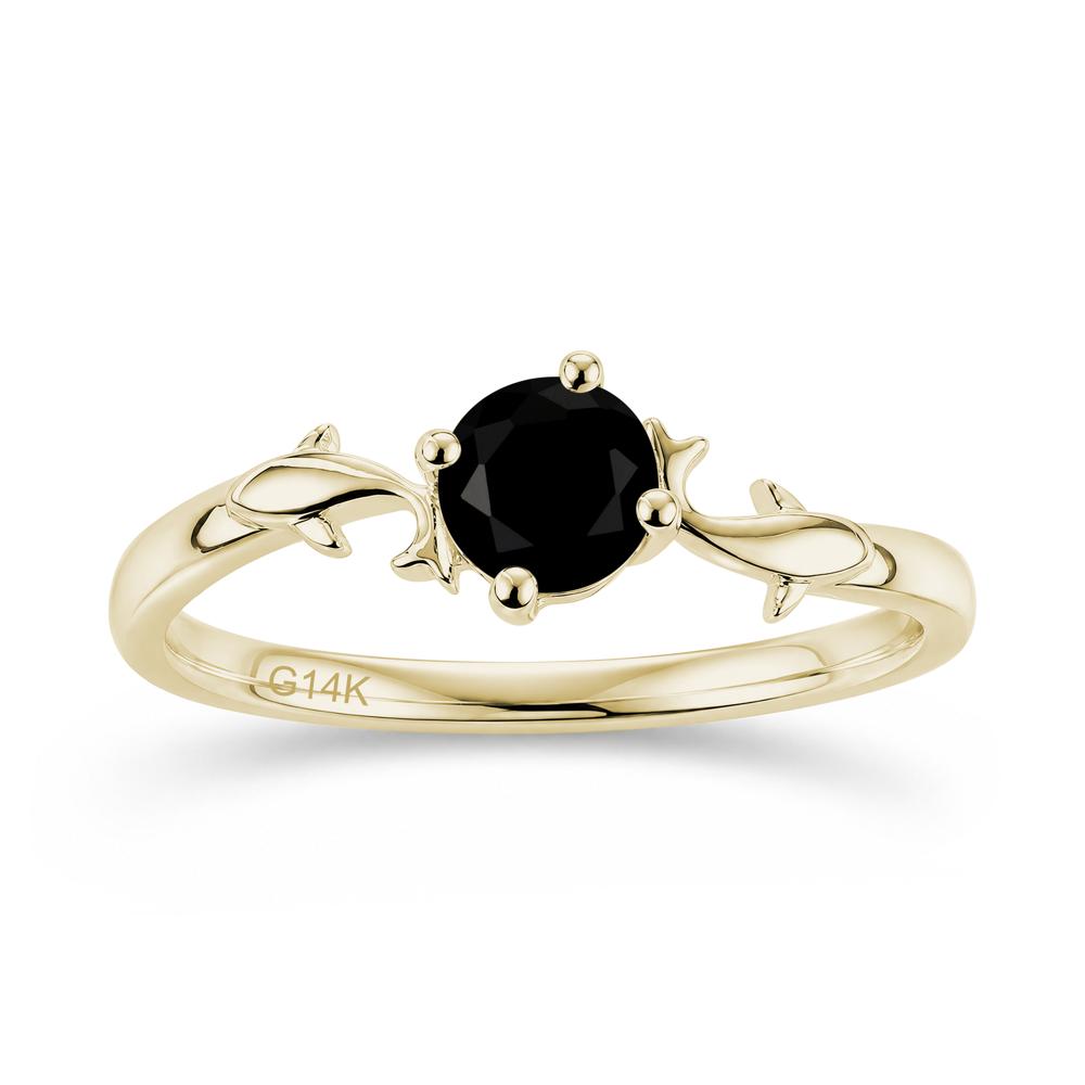 Solitaire Alexandrite Cute Fish Ring - LUO Jewelry #gemstone_Black Spinel