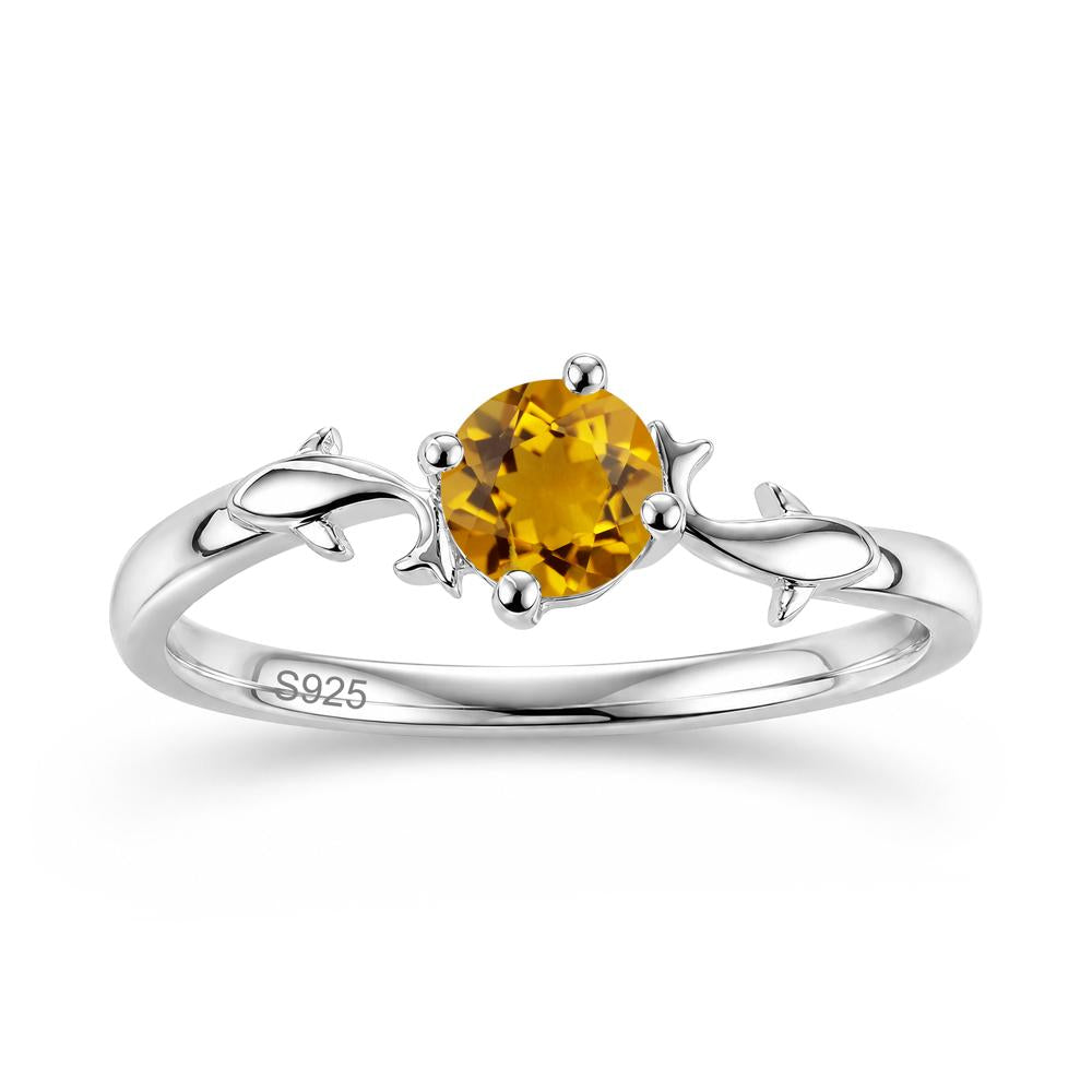 Solitaire Alexandrite Cute Fish Ring - LUO Jewelry #gemstone_Citrine