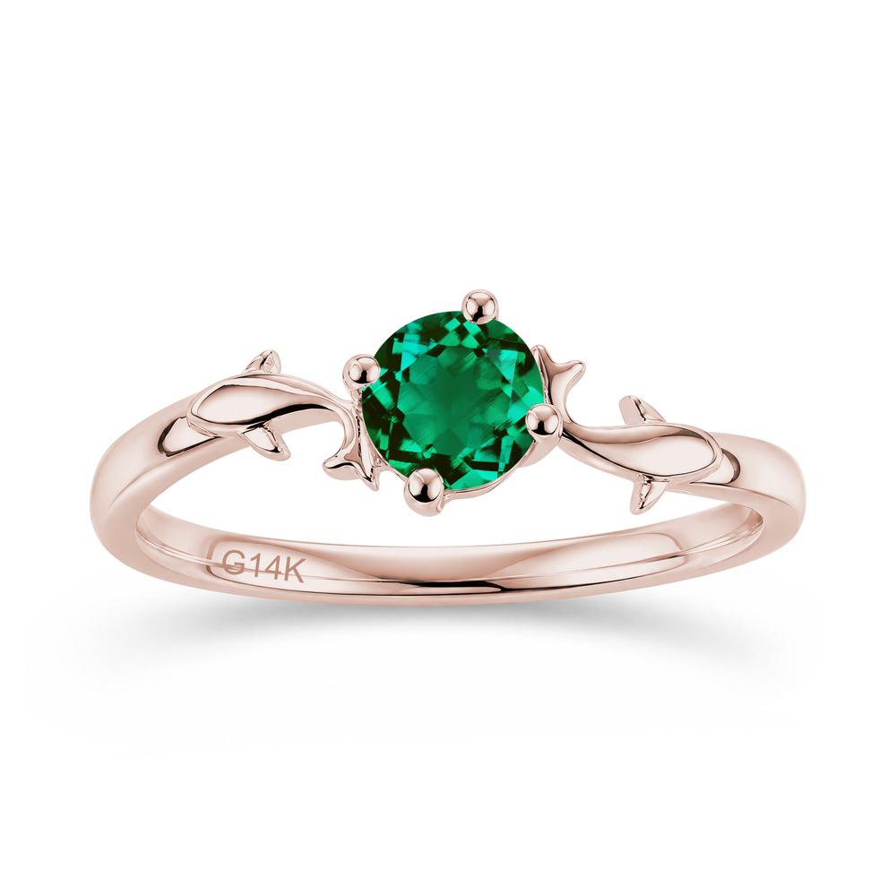 Solitaire Alexandrite Cute Fish Ring - LUO Jewelry #gemstone_Emerald