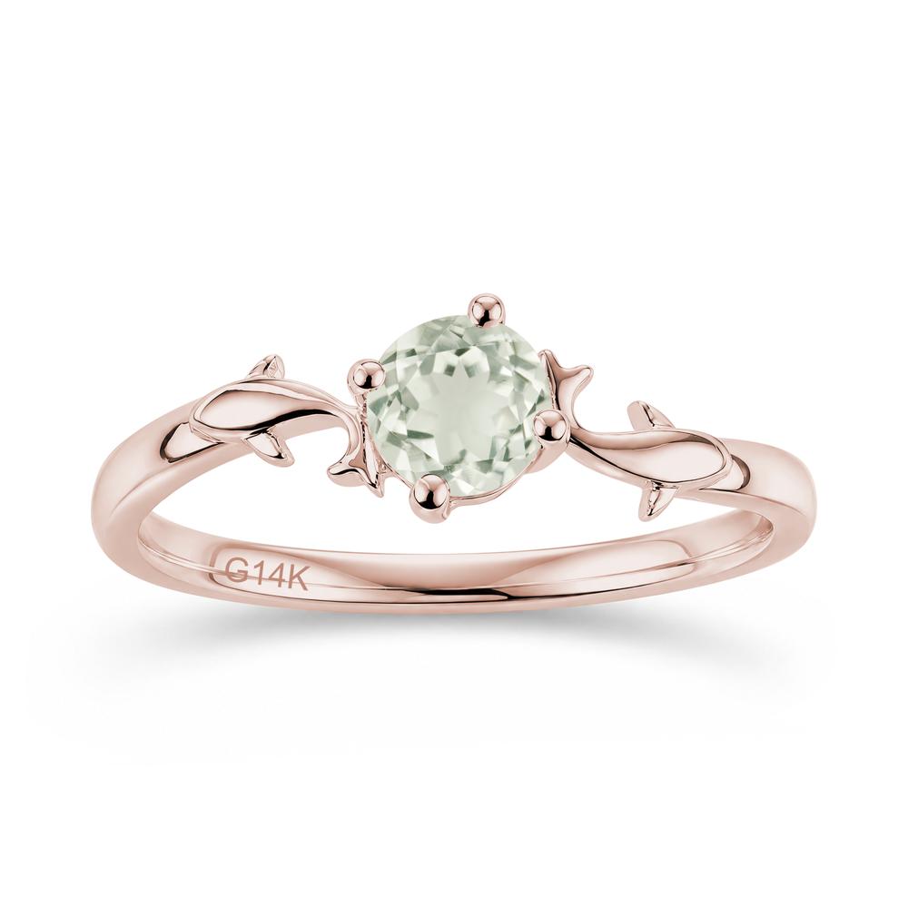 Solitaire Alexandrite Cute Fish Ring - LUO Jewelry #gemstone_Green Amethyst
