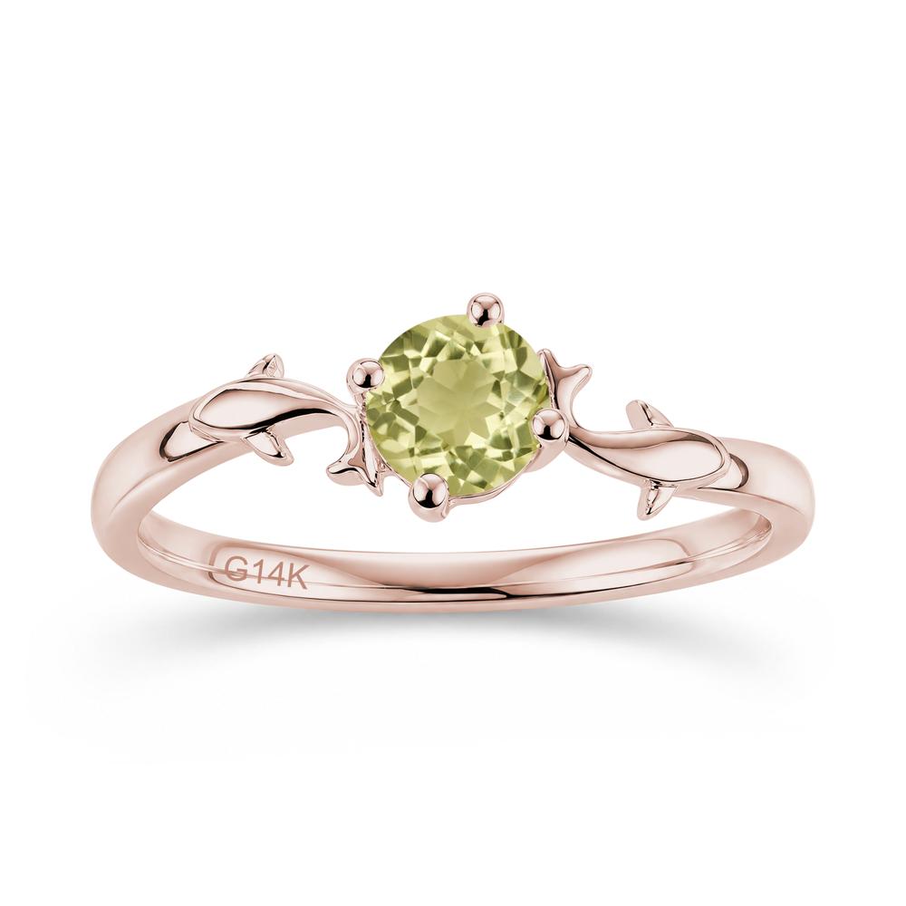 Solitaire Alexandrite Cute Fish Ring - LUO Jewelry #gemstone_Lemon Quartz