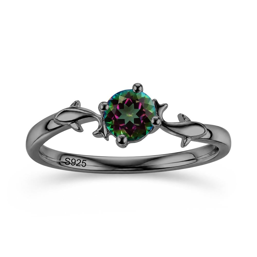 Solitaire Alexandrite Cute Fish Ring - LUO Jewelry #gemstone_Mystic Topaz