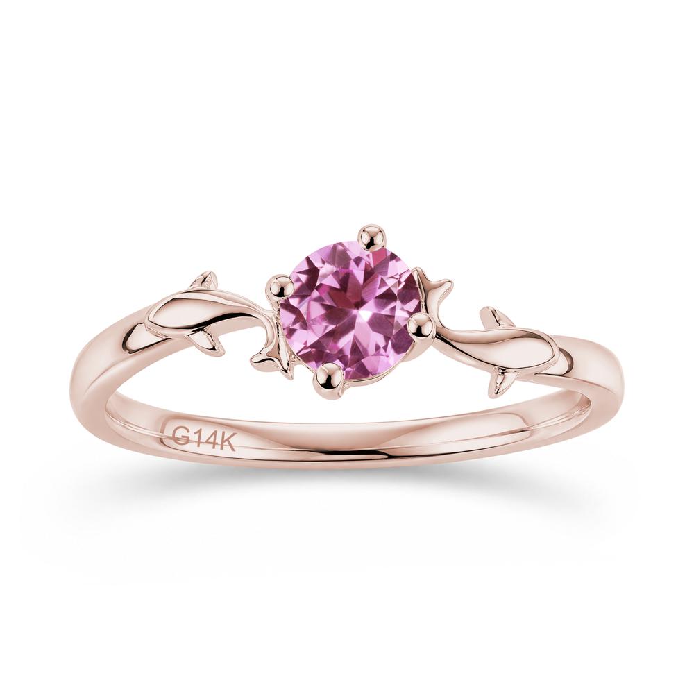 Solitaire Alexandrite Cute Fish Ring - LUO Jewelry #gemstone_Pink Sapphire