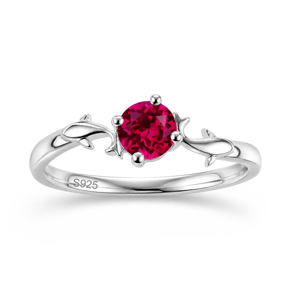 Solitaire Alexandrite Cute Fish Ring - LUO Jewelry #gemstone_Ruby
