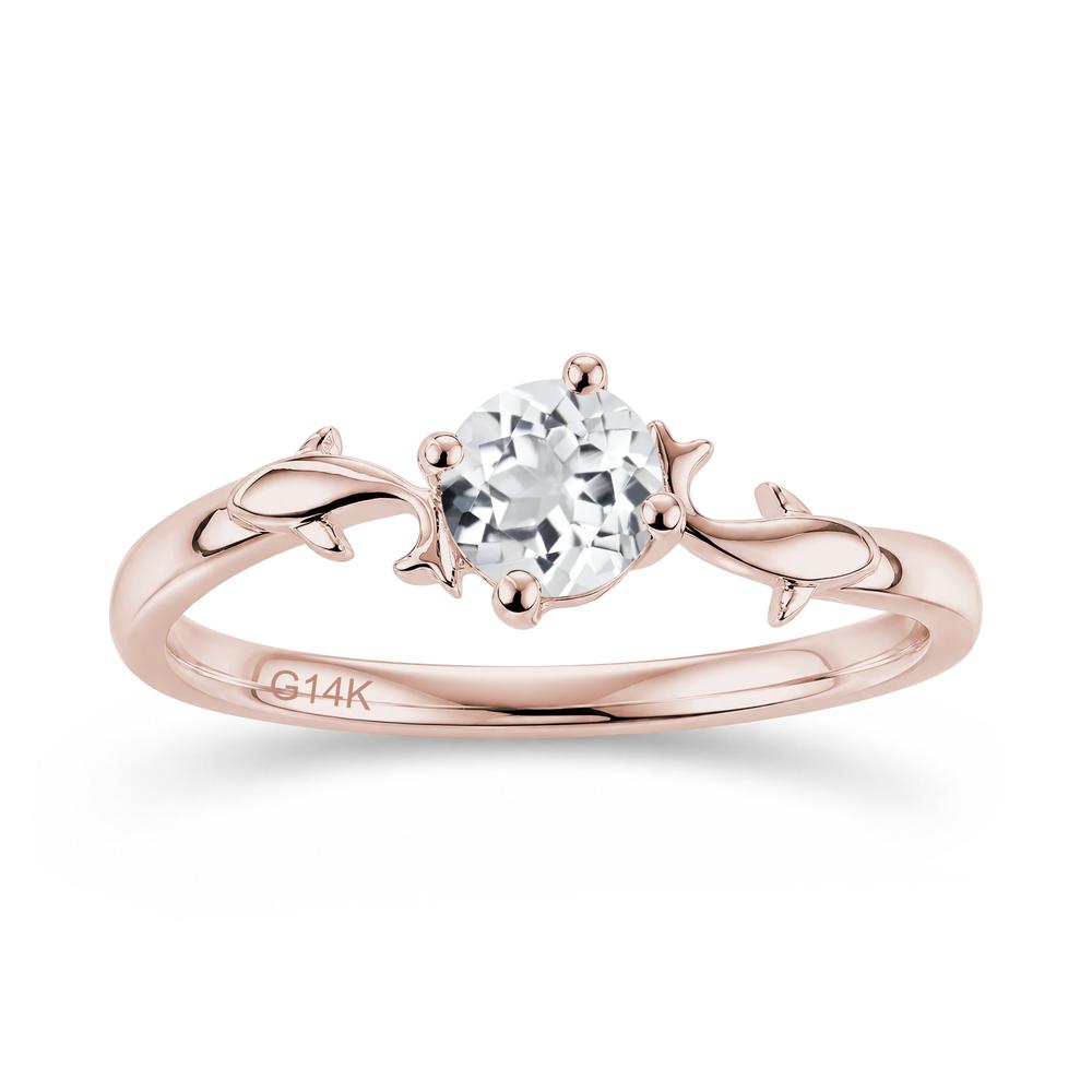 Solitaire Alexandrite Cute Fish Ring - LUO Jewelry #gemstone_White Topaz