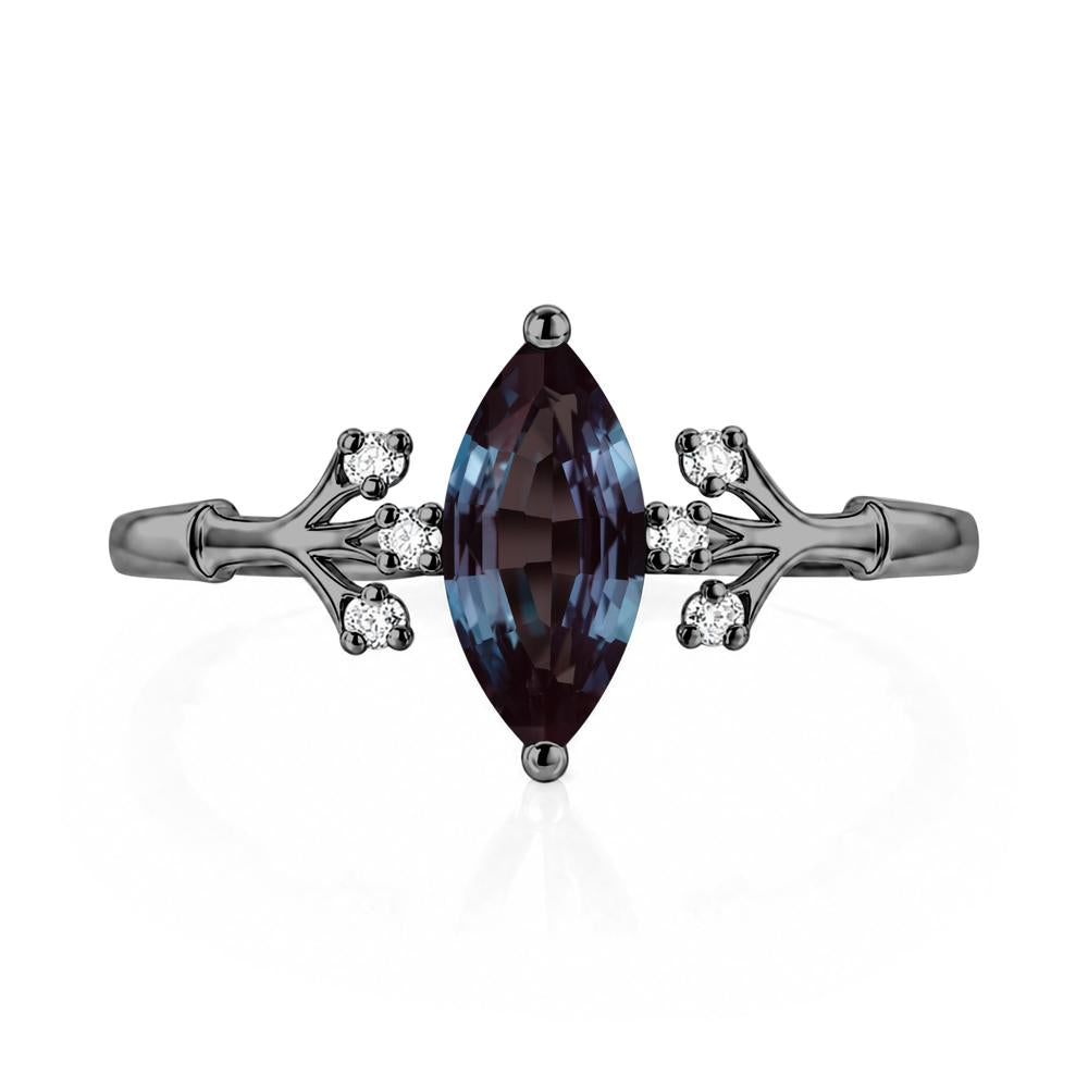 Marquise Cut Amethyst Branch Ring - LUO Jewelry #gemstone_Alexandrite