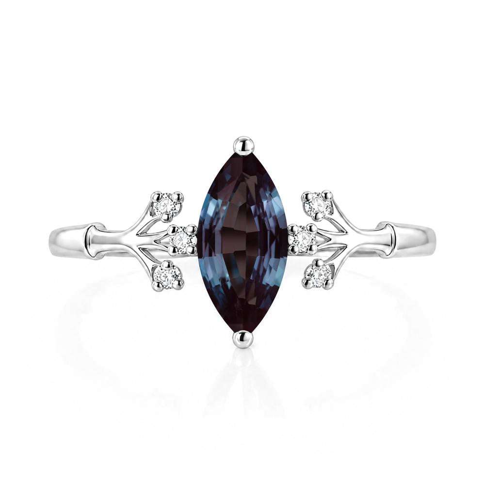 Marquise Cut Amethyst Branch Ring - LUO Jewelry #gemstone_Alexandrite
