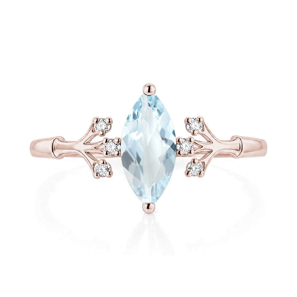 Marquise Cut Amethyst Branch Ring - LUO Jewelry #gemstone_Aquamarine