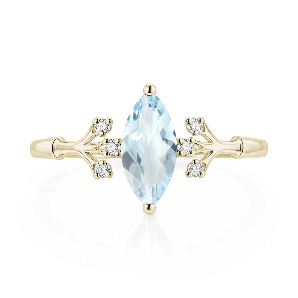 Marquise Cut Amethyst Branch Ring - LUO Jewelry #gemstone_Aquamarine