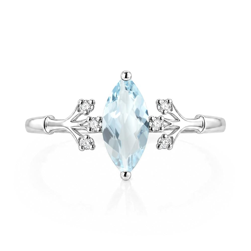 Marquise Cut Amethyst Branch Ring - LUO Jewelry #gemstone_Aquamarine