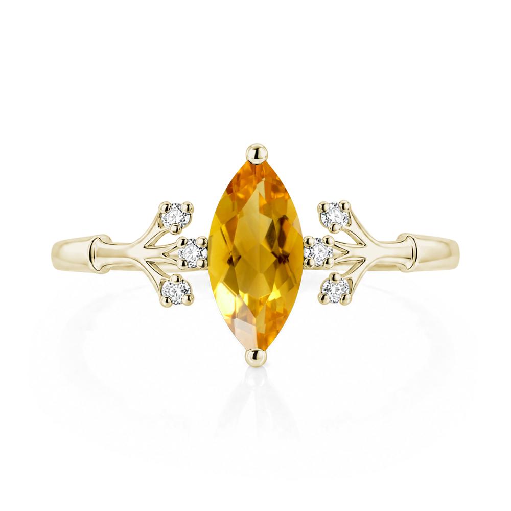Marquise Cut Amethyst Branch Ring - LUO Jewelry #gemstone_Citrine