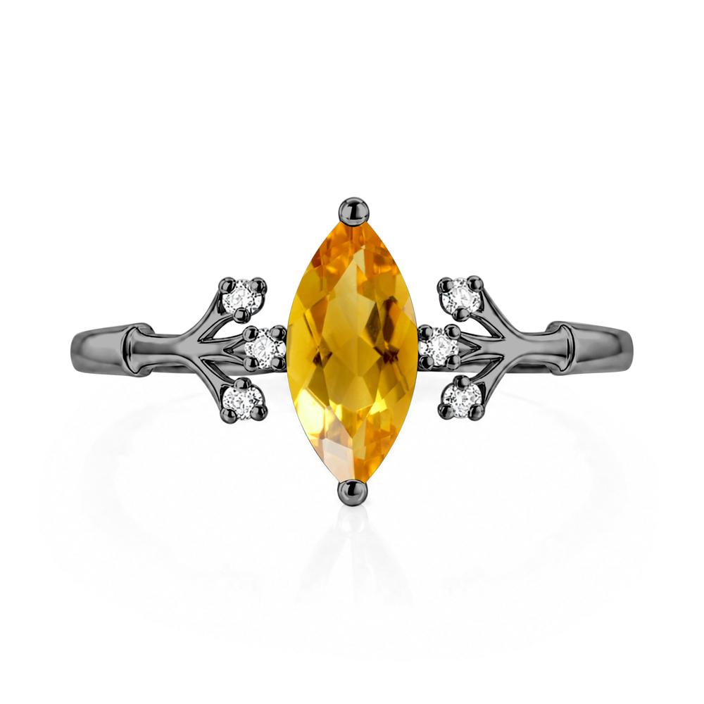 Marquise Cut Amethyst Branch Ring - LUO Jewelry #gemstone_Citrine