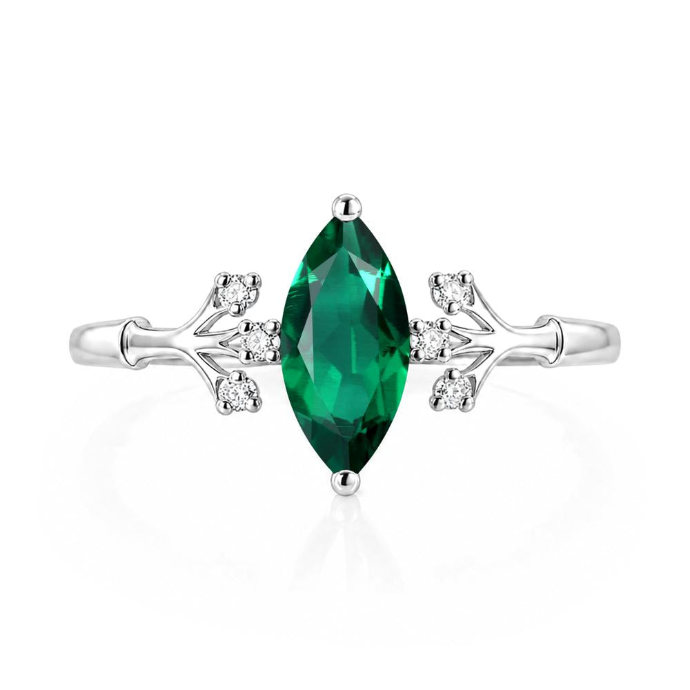 Marquise Cut Amethyst Branch Ring - LUO Jewelry #gemstone_Emerald