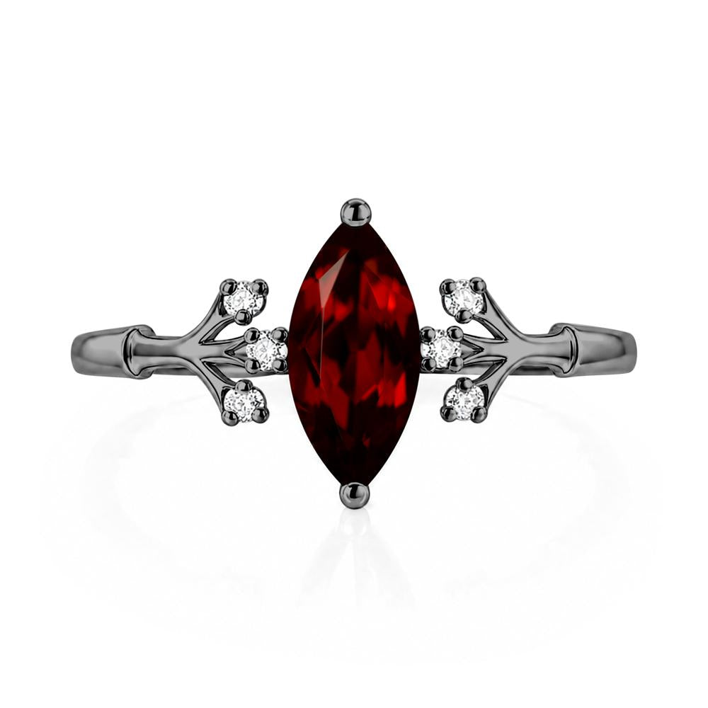 Marquise Cut Amethyst Branch Ring - LUO Jewelry #gemstone_Garnet