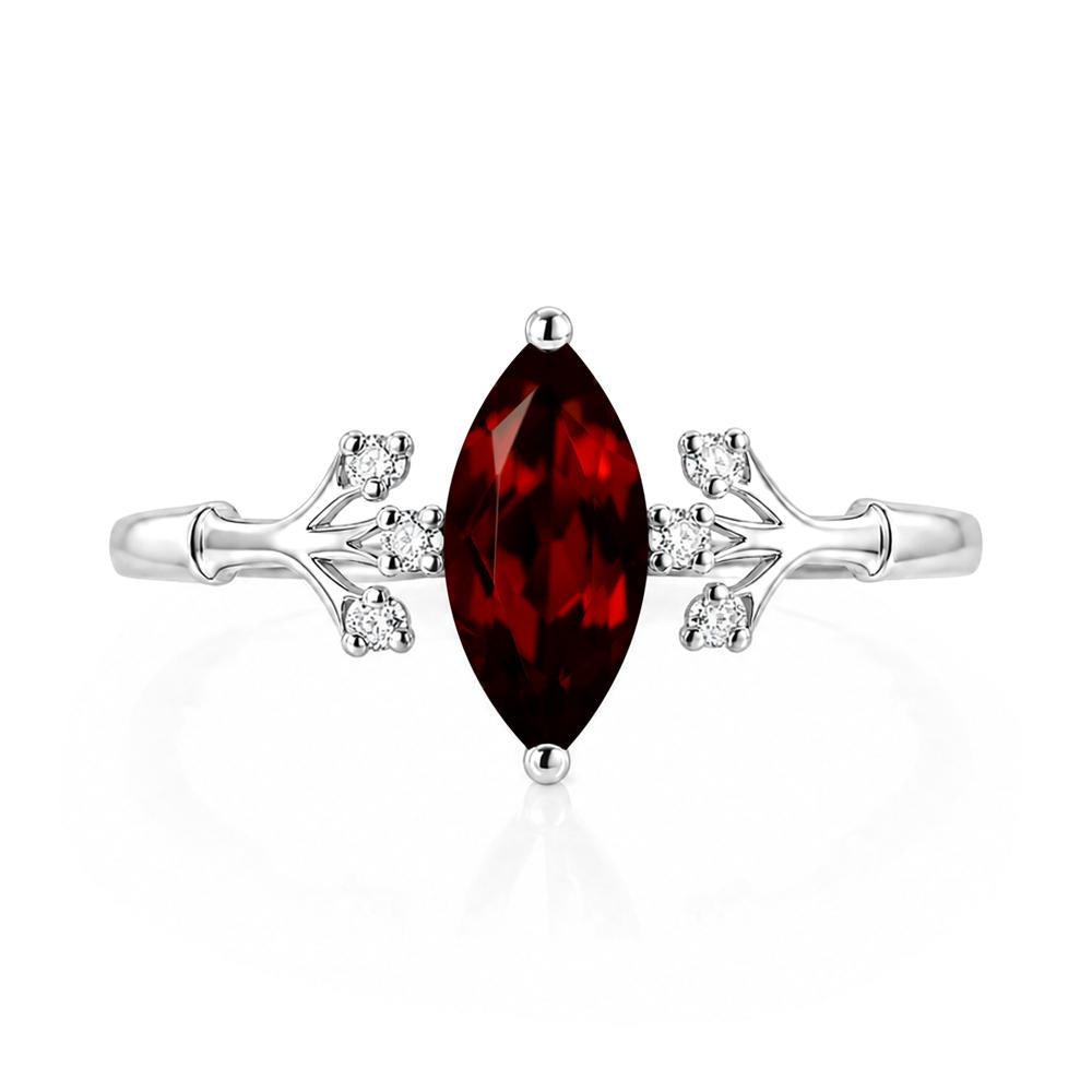 Marquise Cut Amethyst Branch Ring - LUO Jewelry #gemstone_Garnet