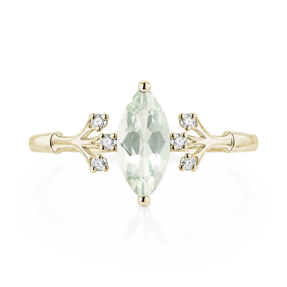 Marquise Cut Amethyst Branch Ring - LUO Jewelry #gemstone_Green Amethyst