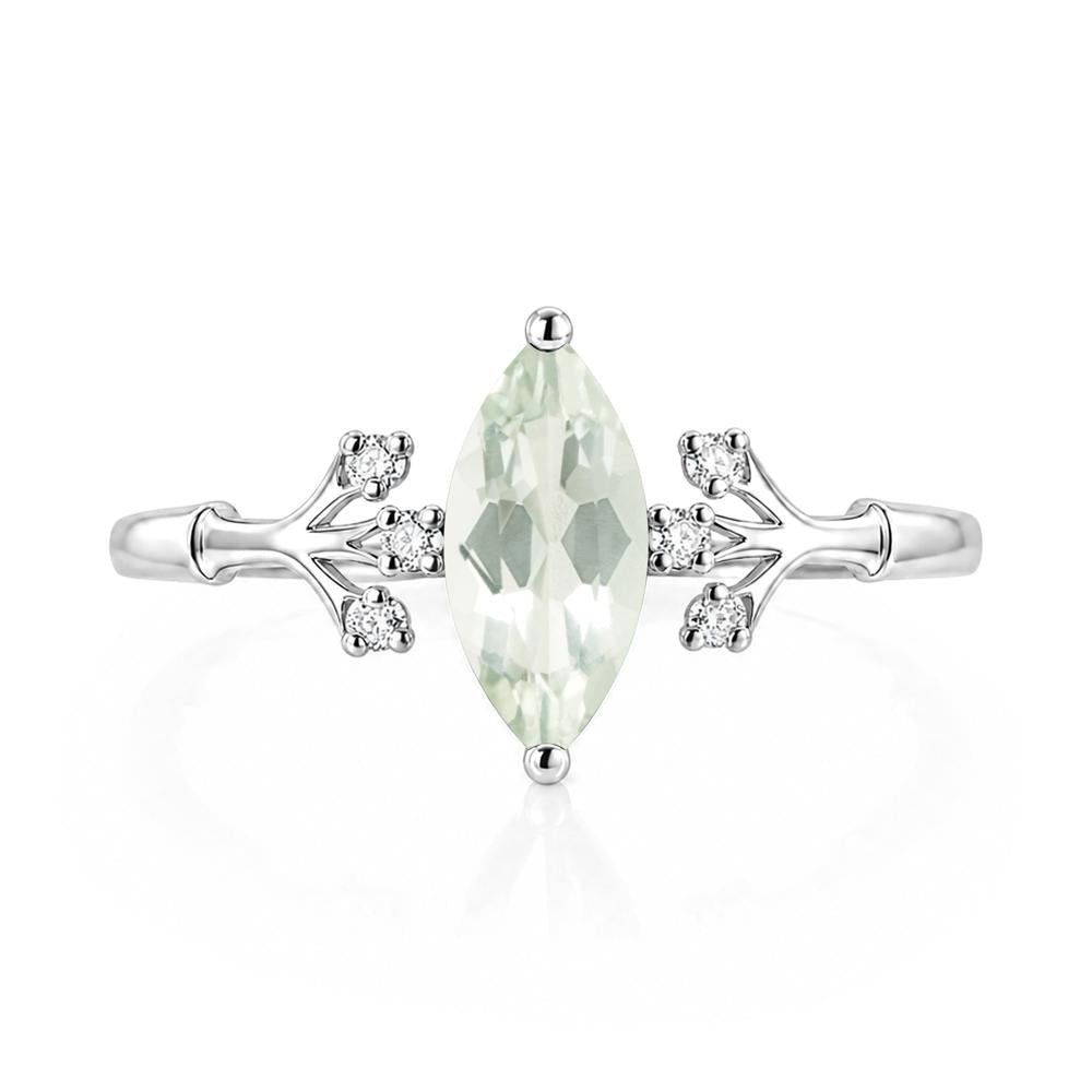 Marquise Cut Amethyst Branch Ring - LUO Jewelry #gemstone_Green Amethyst