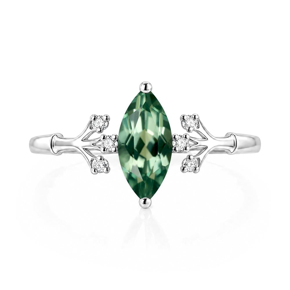 Marquise Cut Amethyst Branch Ring - LUO Jewelry #gemstone_Green Sapphire