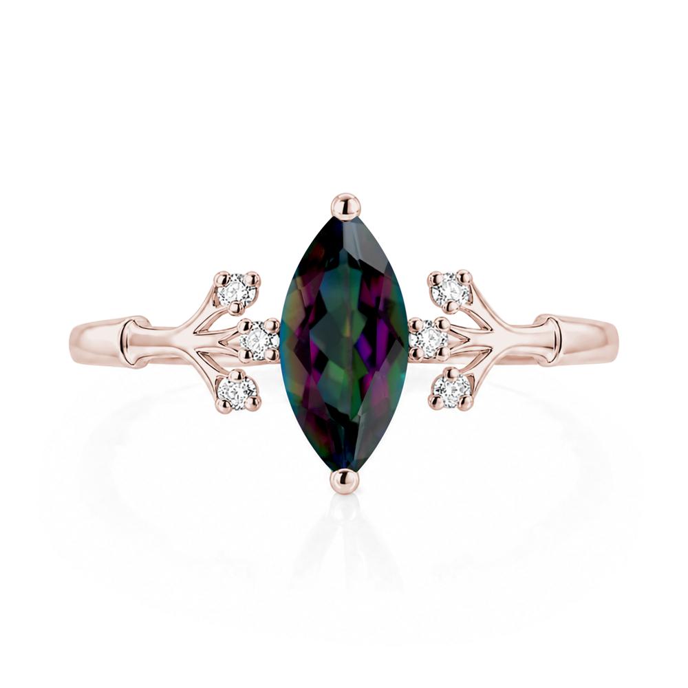 Marquise Cut Amethyst Branch Ring - LUO Jewelry #gemstone_Mystic Topaz
