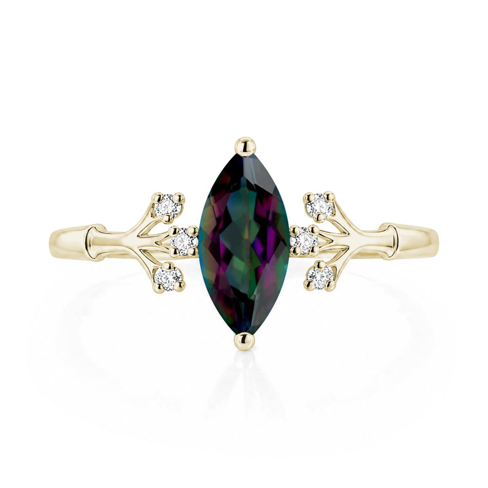 Marquise Cut Amethyst Branch Ring - LUO Jewelry #gemstone_Mystic Topaz
