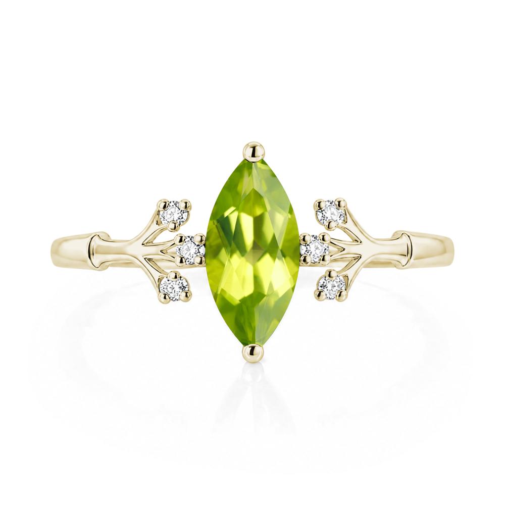 Marquise Cut Amethyst Branch Ring - LUO Jewelry #gemstone_Peridot