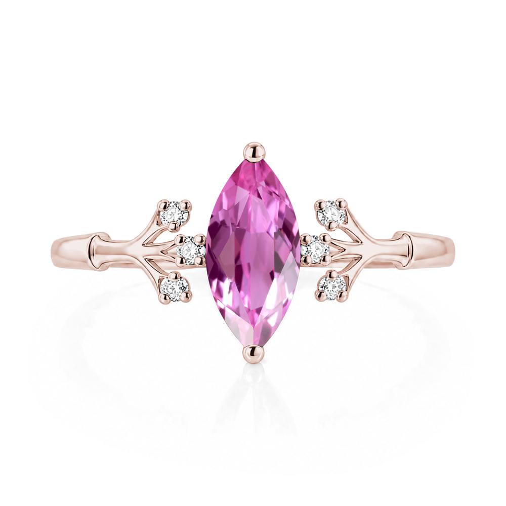 Marquise Cut Amethyst Branch Ring - LUO Jewelry #gemstone_Pink Sapphire