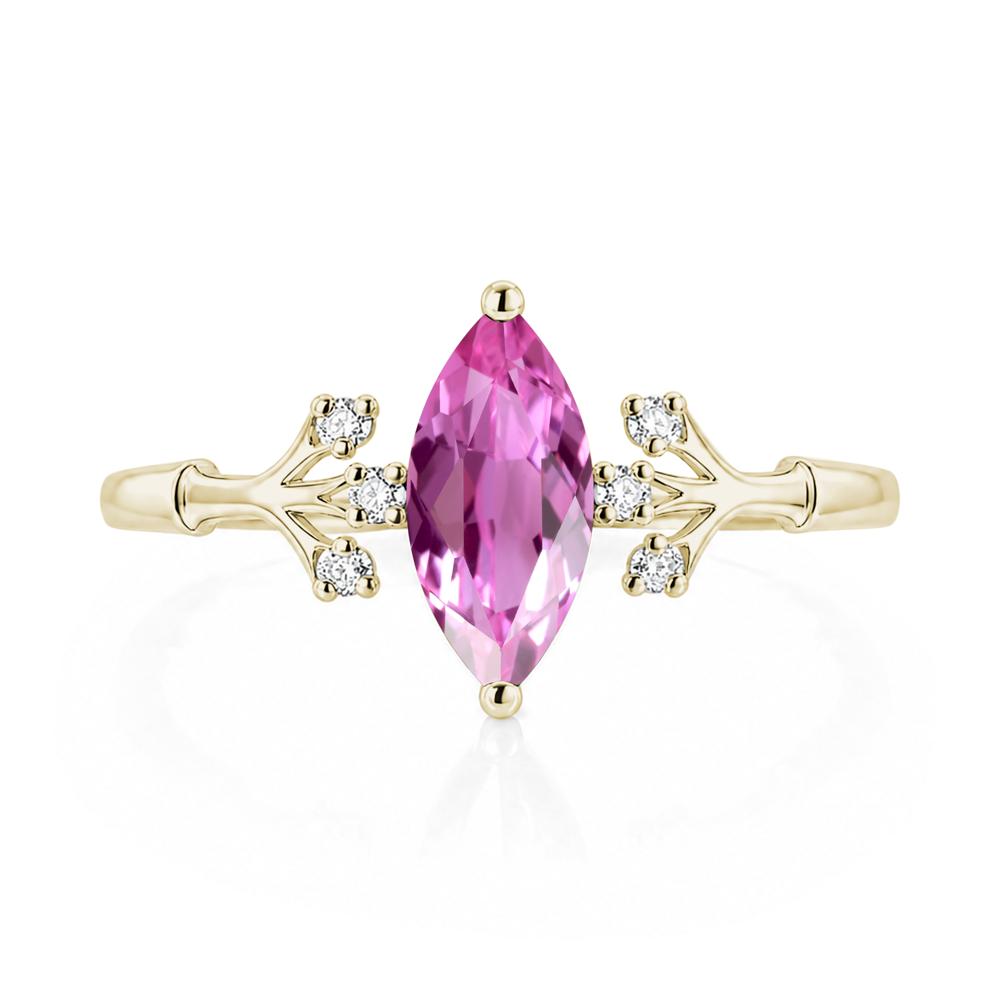 Marquise Cut Amethyst Branch Ring - LUO Jewelry #gemstone_Pink Sapphire