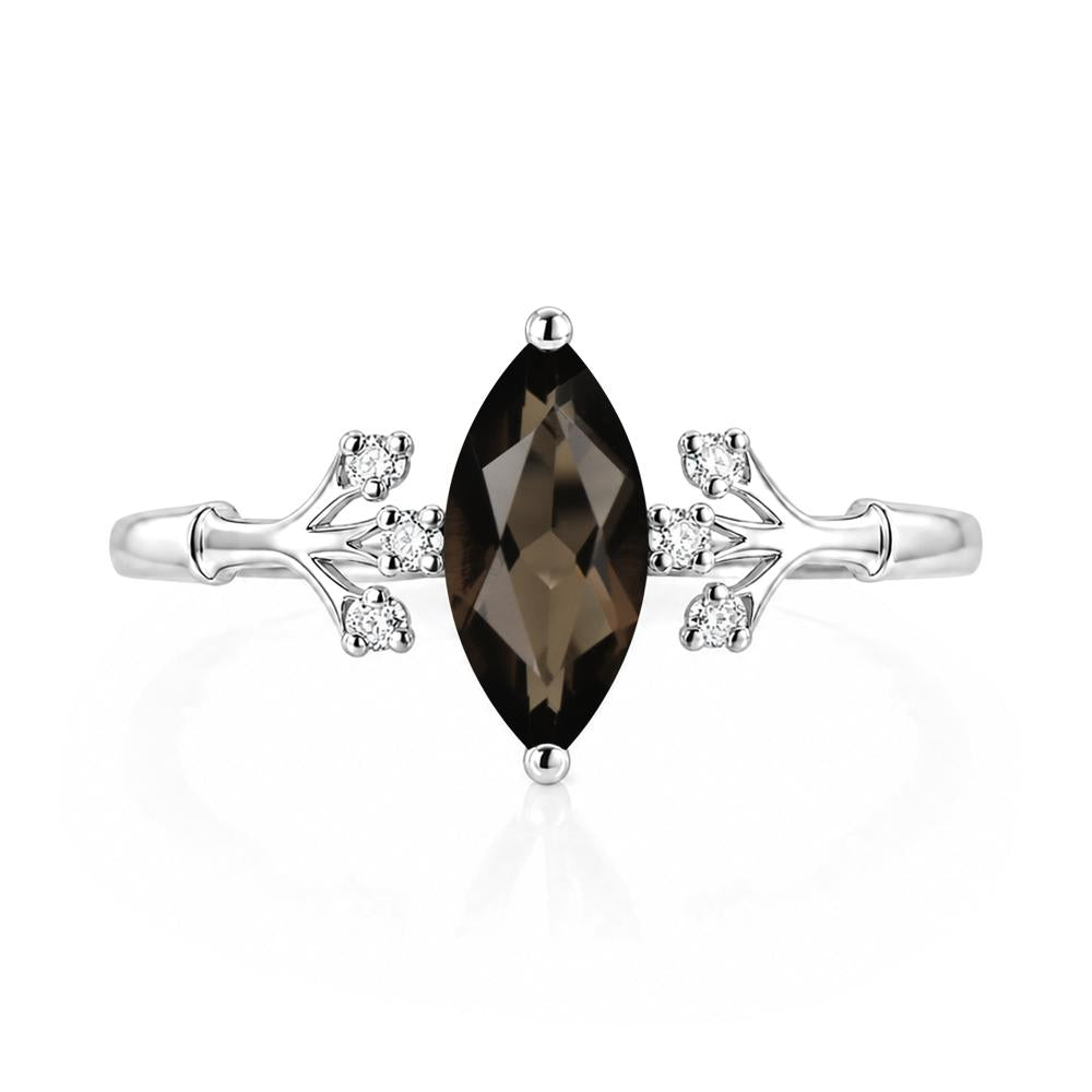 Marquise Cut Amethyst Branch Ring - LUO Jewelry #gemstone_Smoky Quartz
