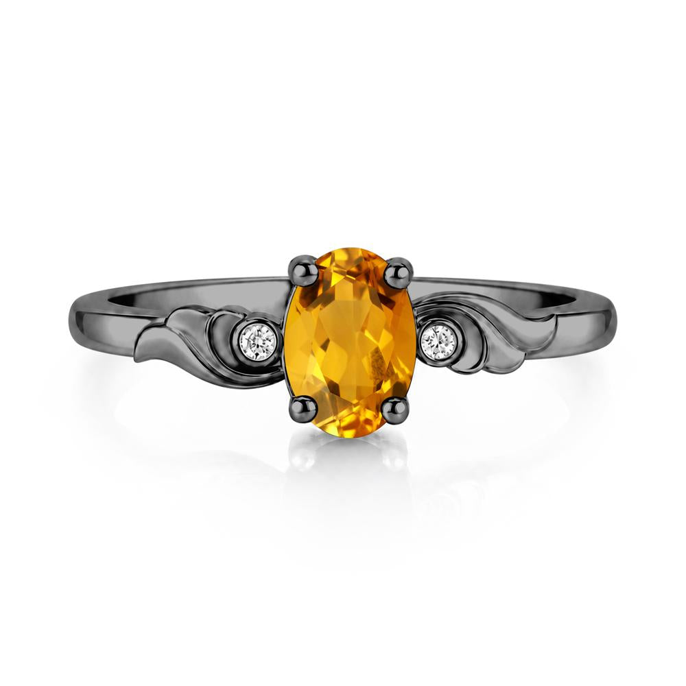 Ocean Wave Oval Shaped Garnet Ring - LUO Jewelry #gemstone_Citrine